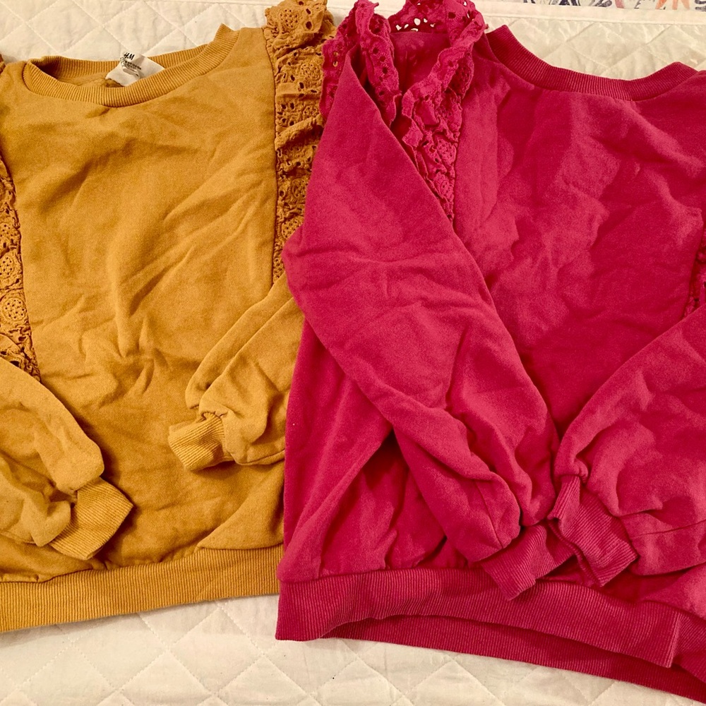 H&M Kids Sweatshirts in Mustard and Fuchsia